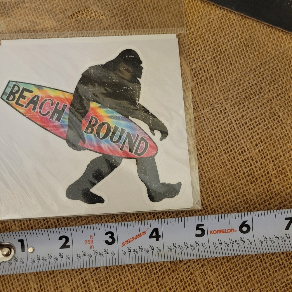 Off the hook big foot and surf board sticker - Picture 10 of 10